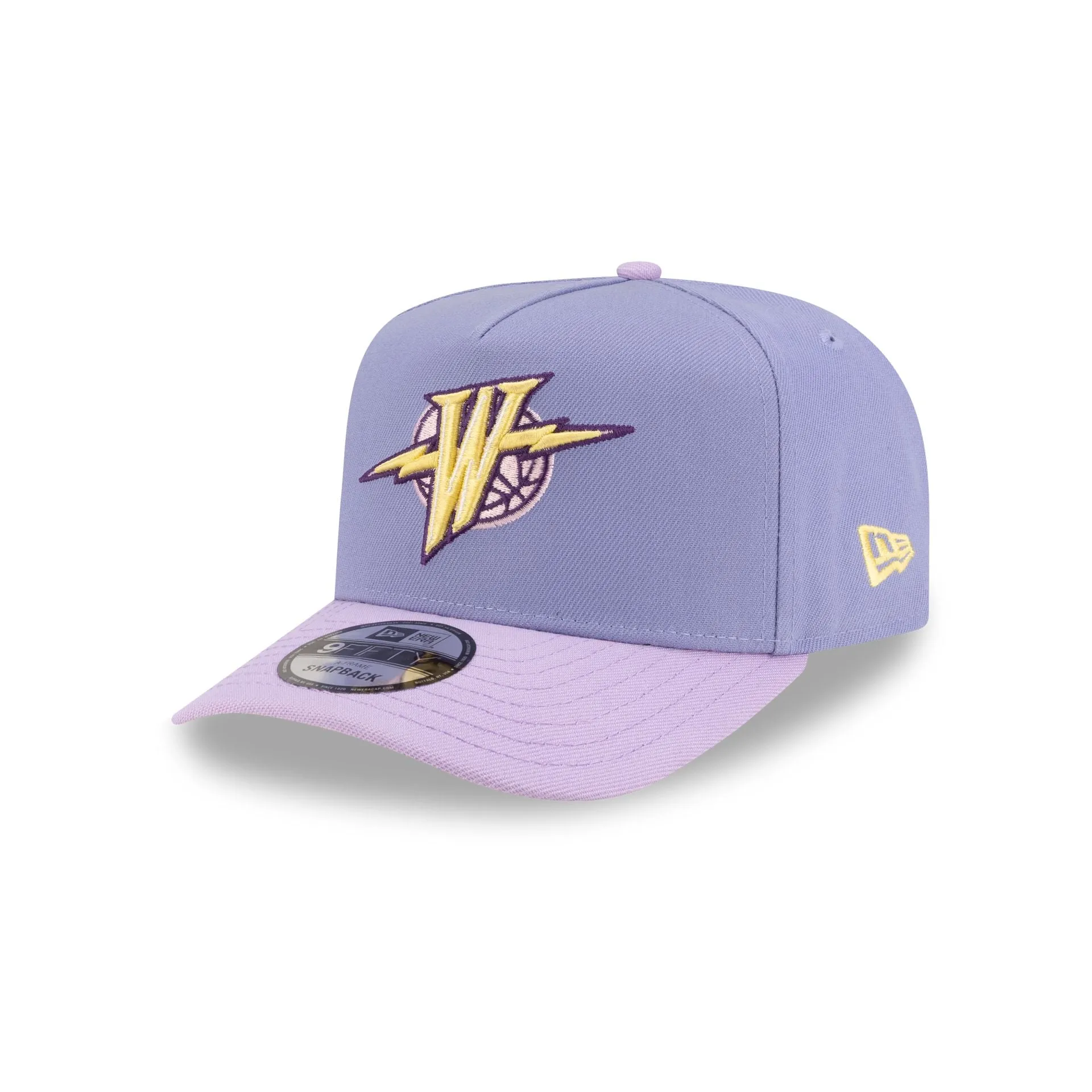 Golden State Warriors Hardwood Classics Lavender Purple 9FIFTY A-Frame Snapback Hat sold by New Era product image thumbnail 3