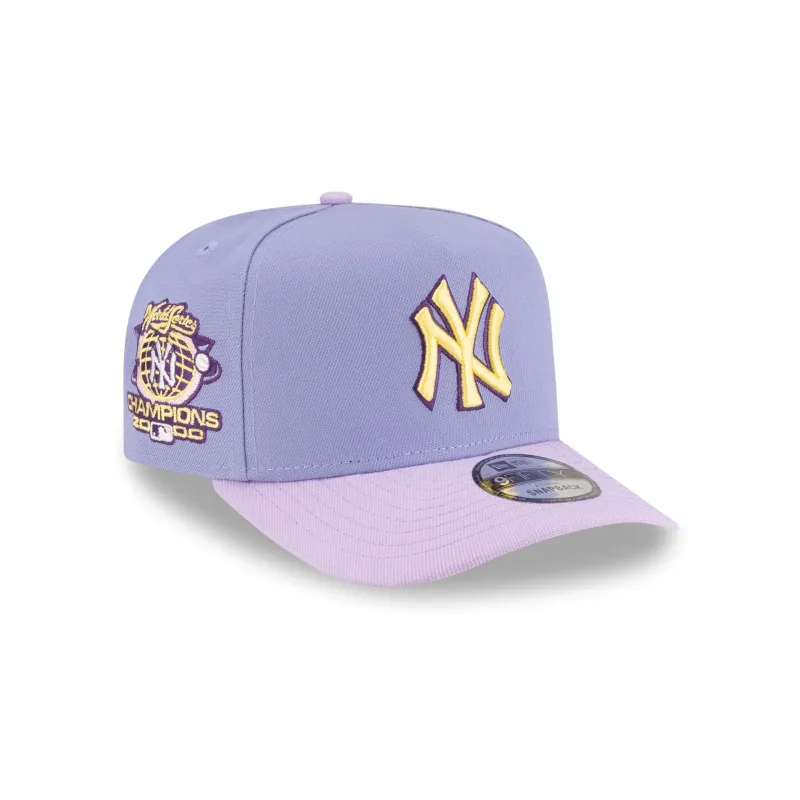 New York Yankees Lavender 9FIFTY A-Frame Snapback Hat made by New Era