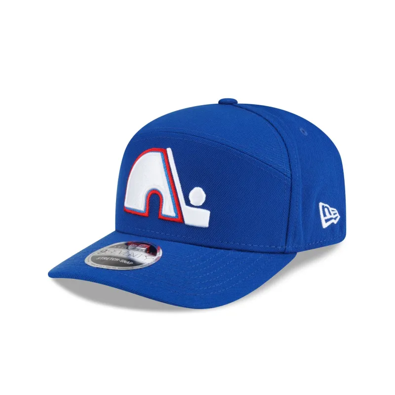 Quebec Nordiques Poly Split Panel 9SEVENTY Stretch-Snap Hat made by New Era