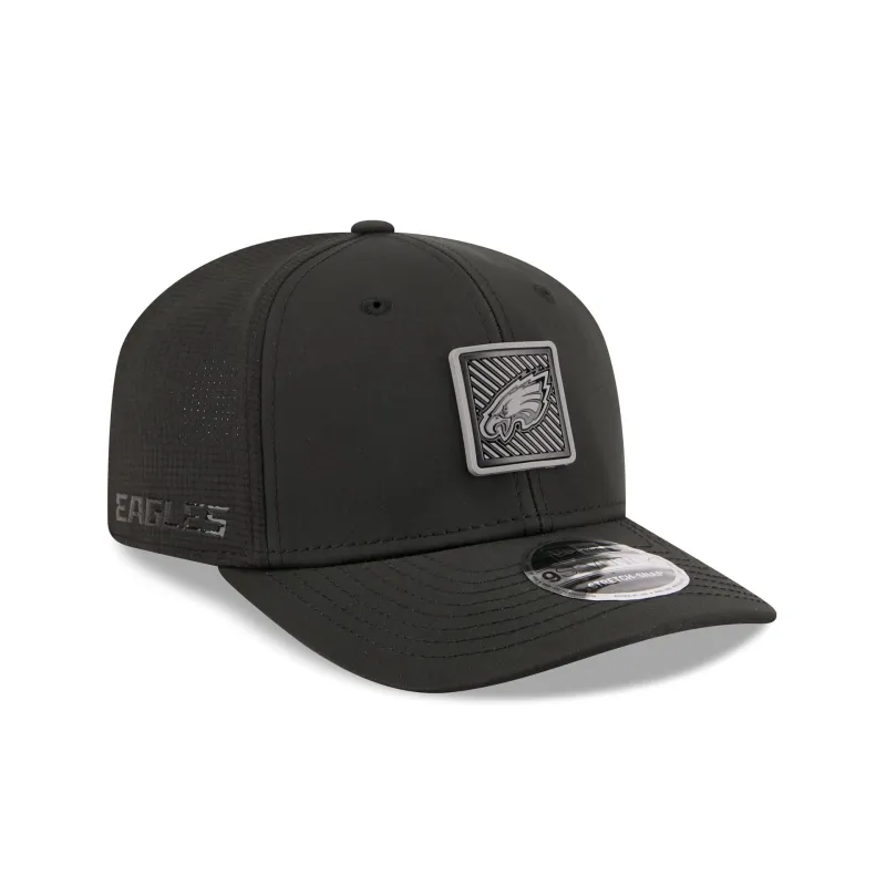 Philadelphia Eagles 2026 Training Black 9SEVENTY Stretch-Snap Hat made by New Era