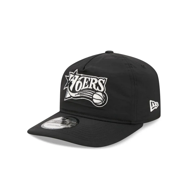 Philadelphia 76ers Black Nylon 19TWENTY Adjustable Hat made by New Era