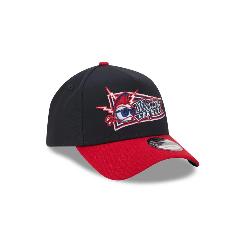 Major League Navy 9FORTY A-Frame Snapback Hat made by New Era
