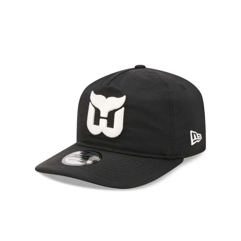 Hartford Whalers Black Nylon 19TWENTY Adjustable Hat made by New Era