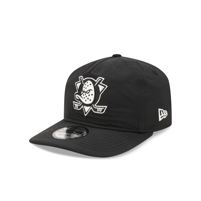 Anaheim Ducks Black Nylon 19TWENTY Adjustable Hat made by New Era
