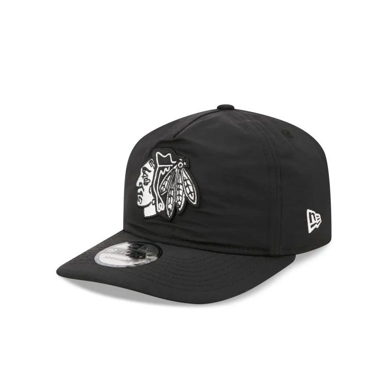Chicago Blackhawks Black Nylon 19TWENTY Adjustable Hat made by New Era