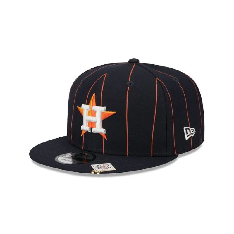 Houston Astros Pinstripe Visor Clip 9FIFTY Snapback Hat sold by New Era
