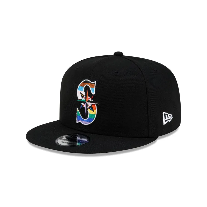 Seattle Mariners Pride 9FIFTY Snapback Hat made by New Era