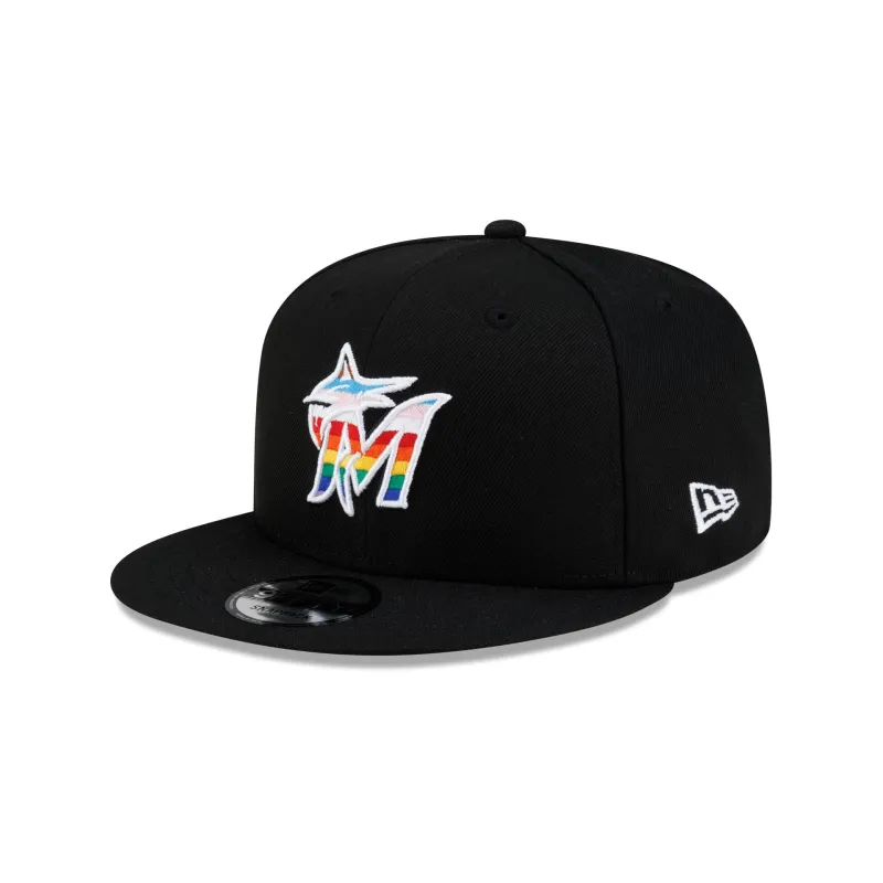 Miami Marlins Pride 9FIFTY Snapback Hat made by New Era