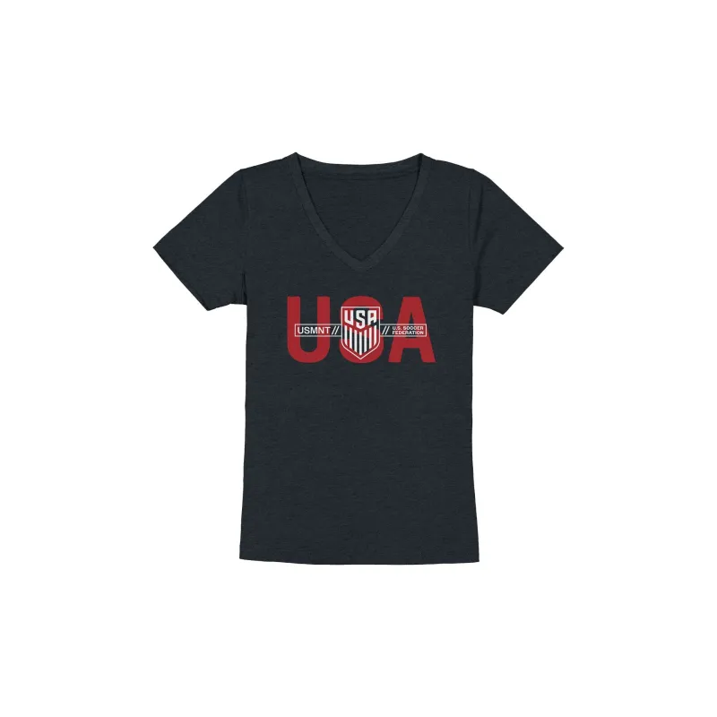 U.S. Soccer Men's National Team History Women's Navy T-Shirt made by New Era