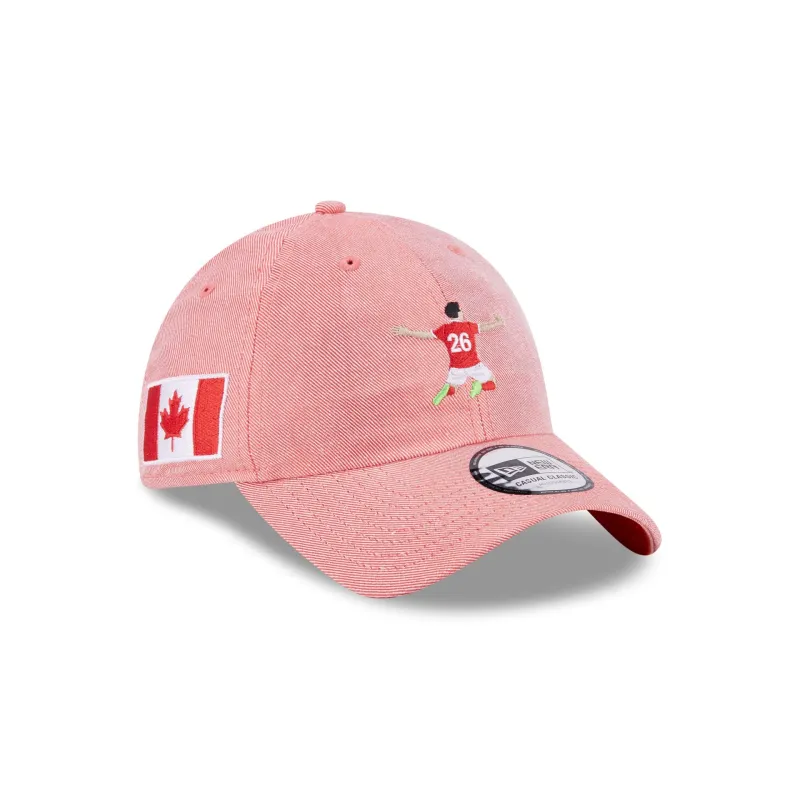 New Era Cap 2026 Canada Soccer Scarlet Casual Classic Adjustable Hat made by New Era