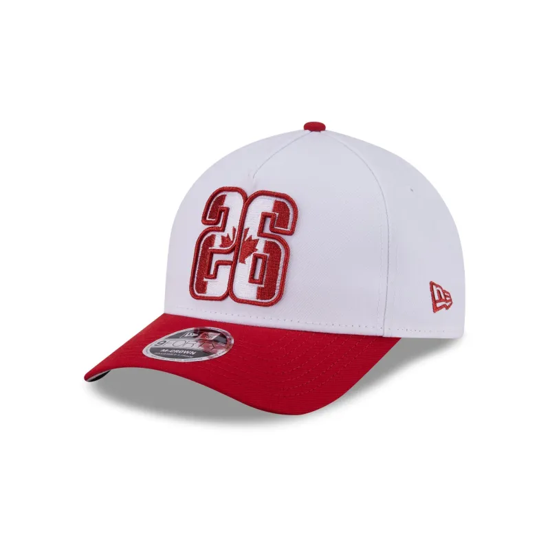 New Era Cap 2026 Canada Soccer Scarlet 9FORTY M-Crown A-Frame Snapback made by New Era