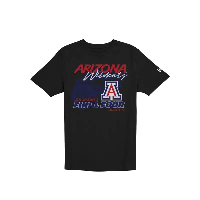 Arizona Wildcats 2026 NCAA Men's Final Four Black T-Shirt made by New Era