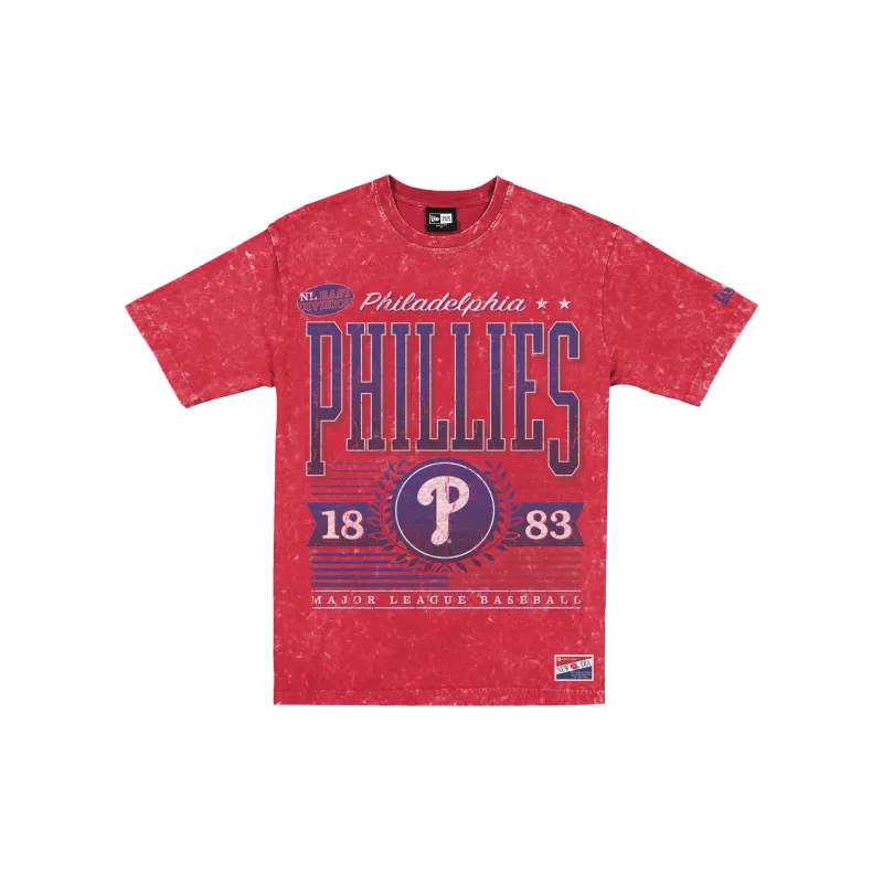 Philadelphia Phillies Throwback Vintage Wash T-Shirt made by New Era