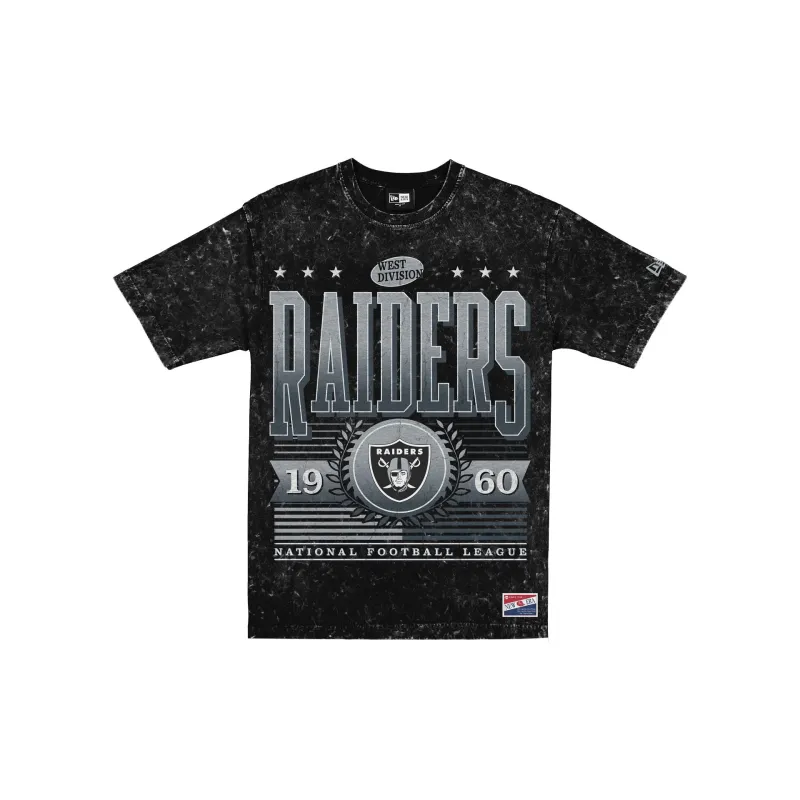Las Vegas Raiders Throwback Vintage Wash T-Shirt made by New Era