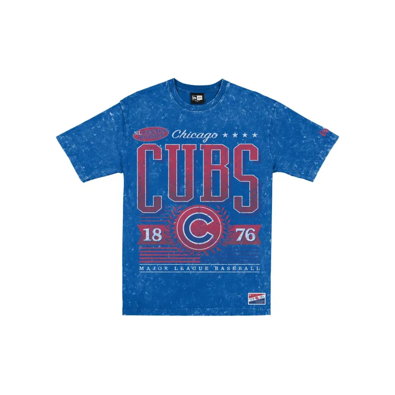 Chicago Cubs Throwback Vintage Wash T-Shirt made by New Era
