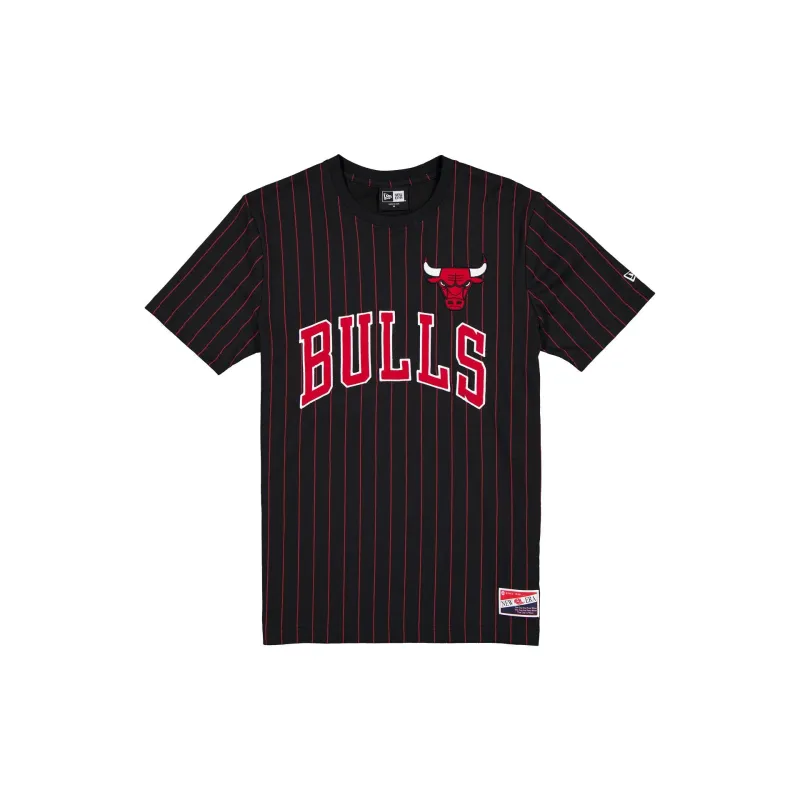 Chicago Bulls Throwback Applique Pinstripe T-Shirt made by New Era