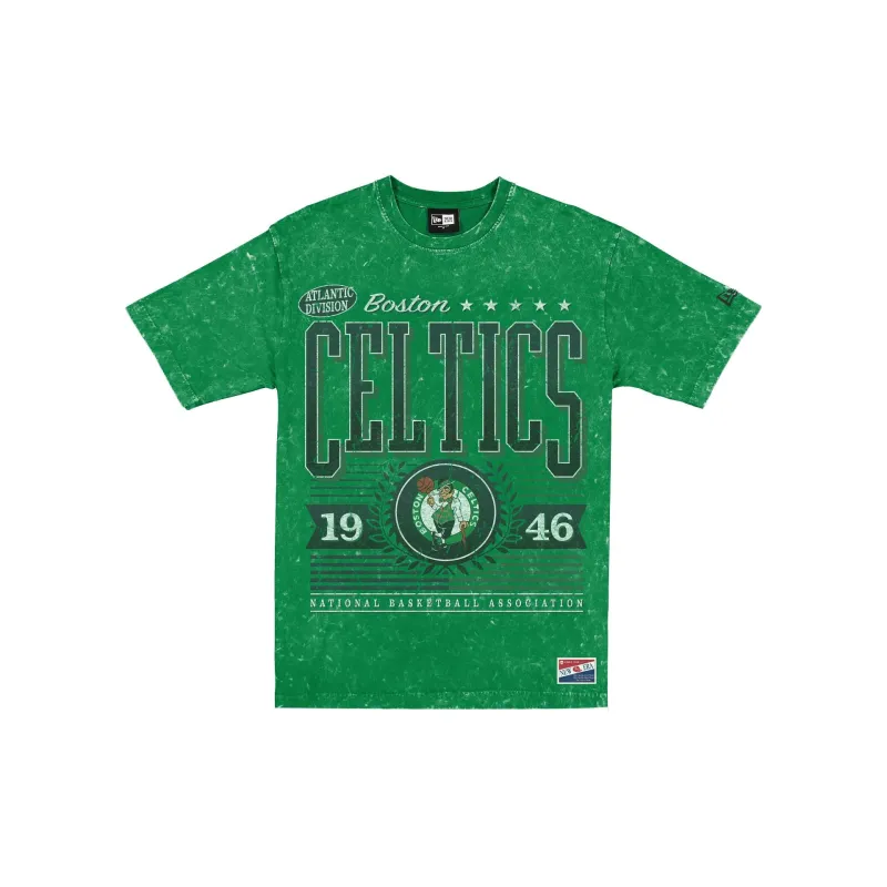 Boston Celtics Throwback Vintage Wash T-Shirt made by New Era