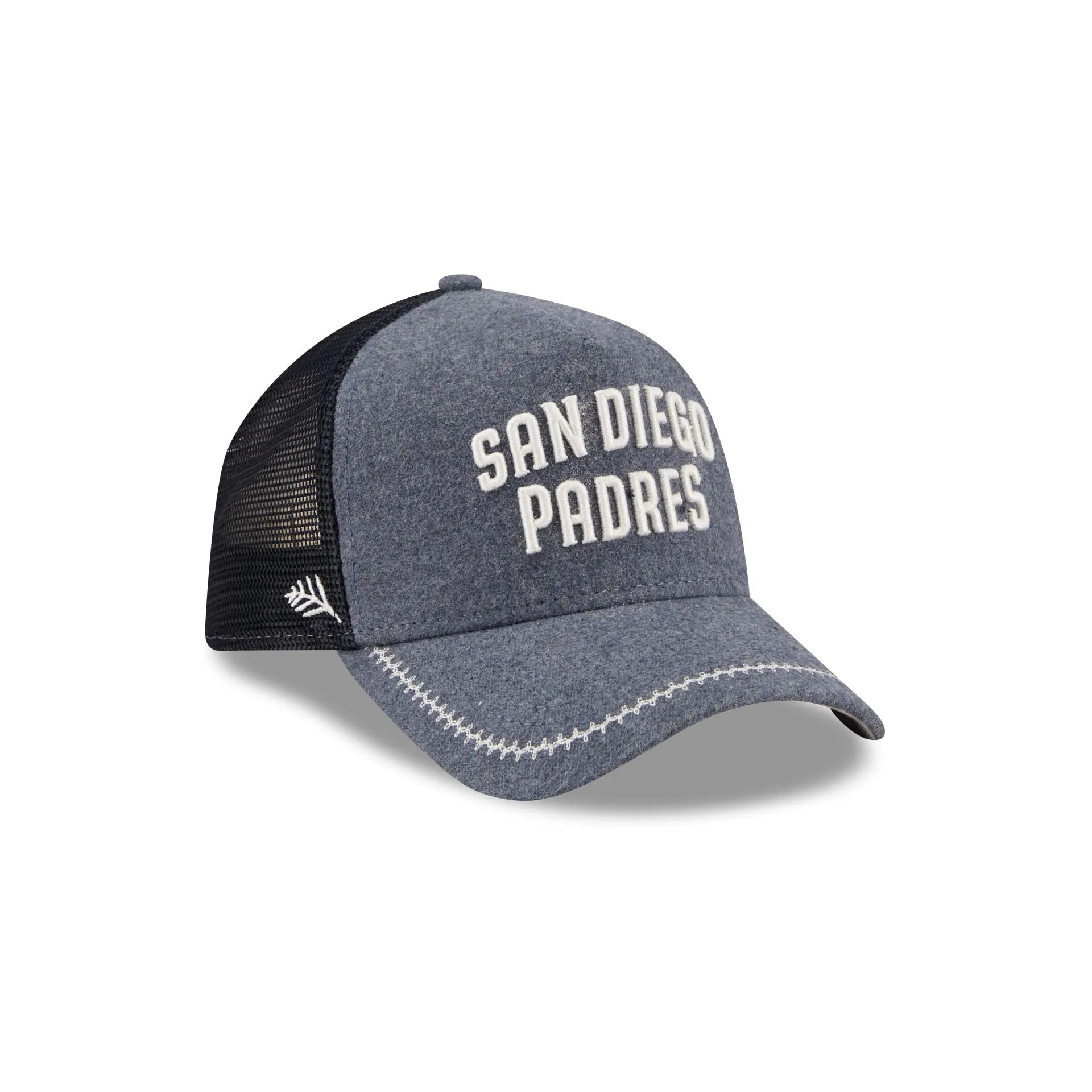 San Diego Padres Navy Brushed Chambray 9FORTY A-Frame Trucker Hat sold by New Era product image thumbnail 3