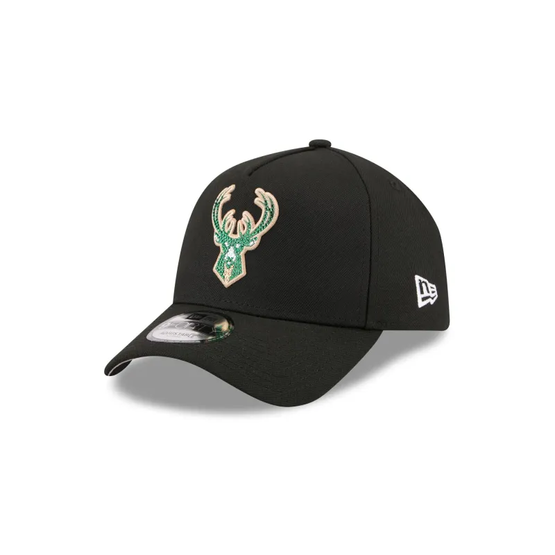 Milwaukee Bucks 2026 Draft Black 9FORTY A-Frame Snapback Hat made by New Era