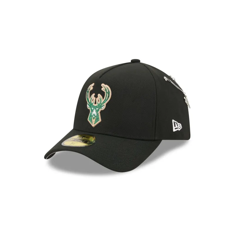 Milwaukee Bucks 2026 Draft Black 59FORTY A-Frame Fitted Hat made by New Era