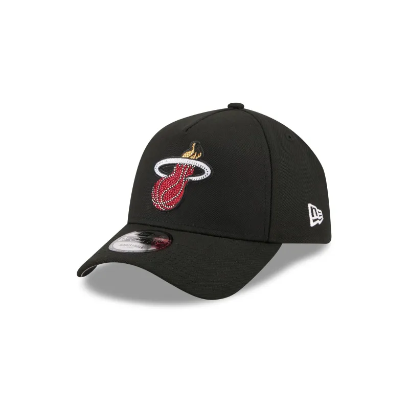 Miami Heat 2026 Draft Black 9FORTY A-Frame Snapback Hat made by New Era