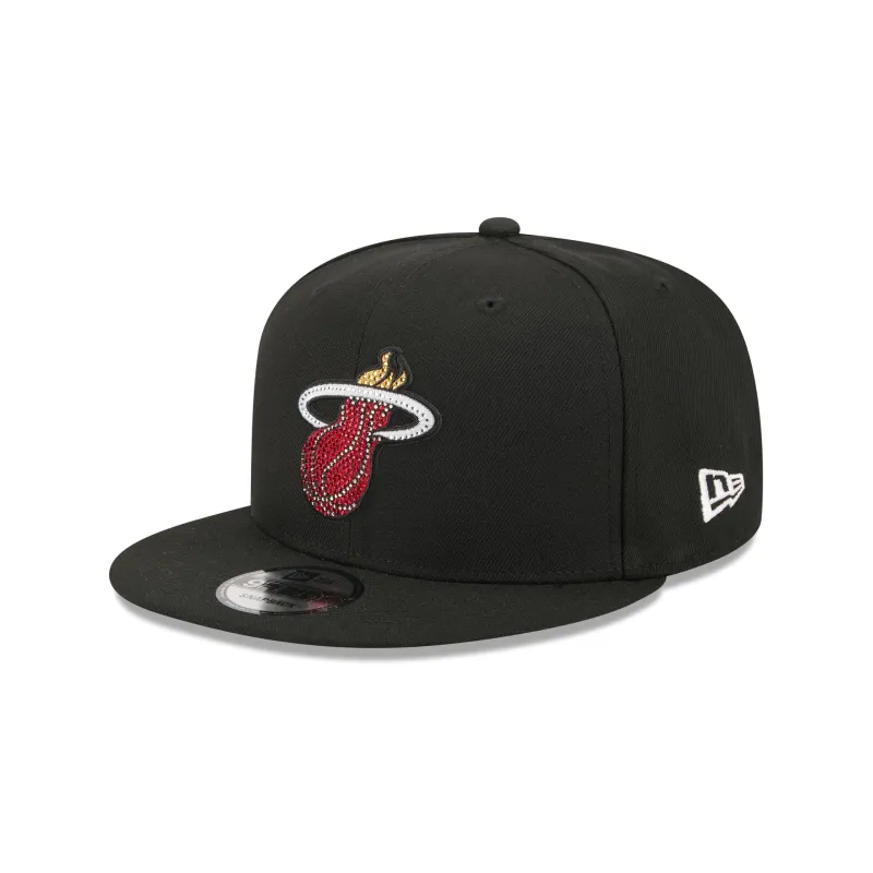 Miami Heat 2026 Draft Black 9FIFTY Snapback Hat made by New Era