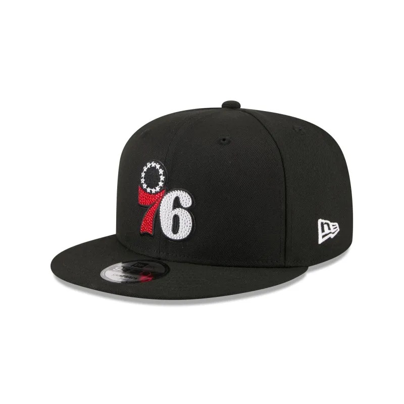 Philadelphia 76ers 2026 Draft Black 9FIFTY Snapback Hat made by New Era