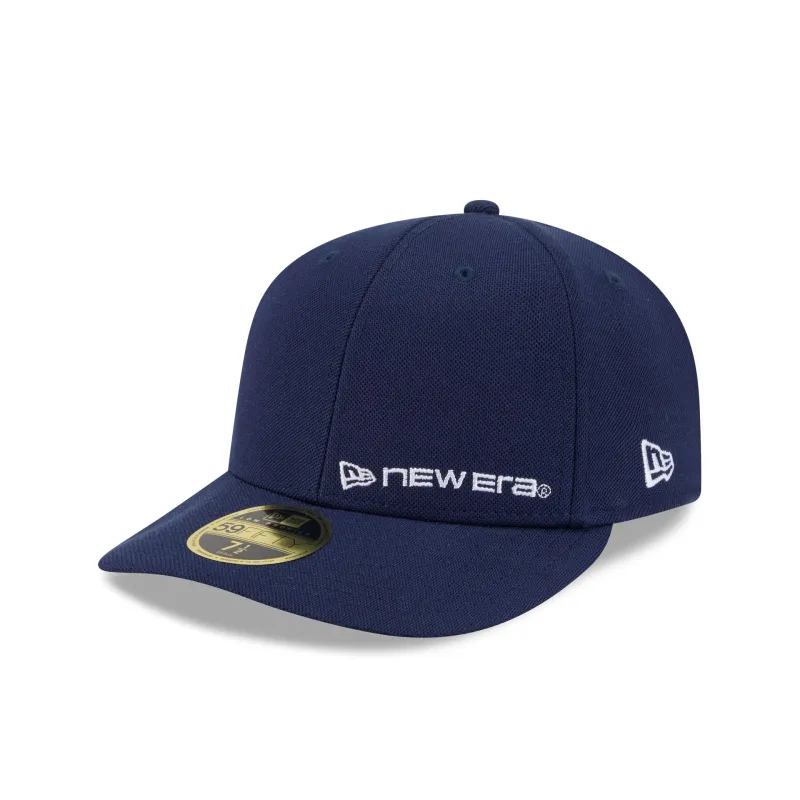 New Era Cap Navy Cotton Low Profile 59FIFTY Fitted Hat made by New Era
