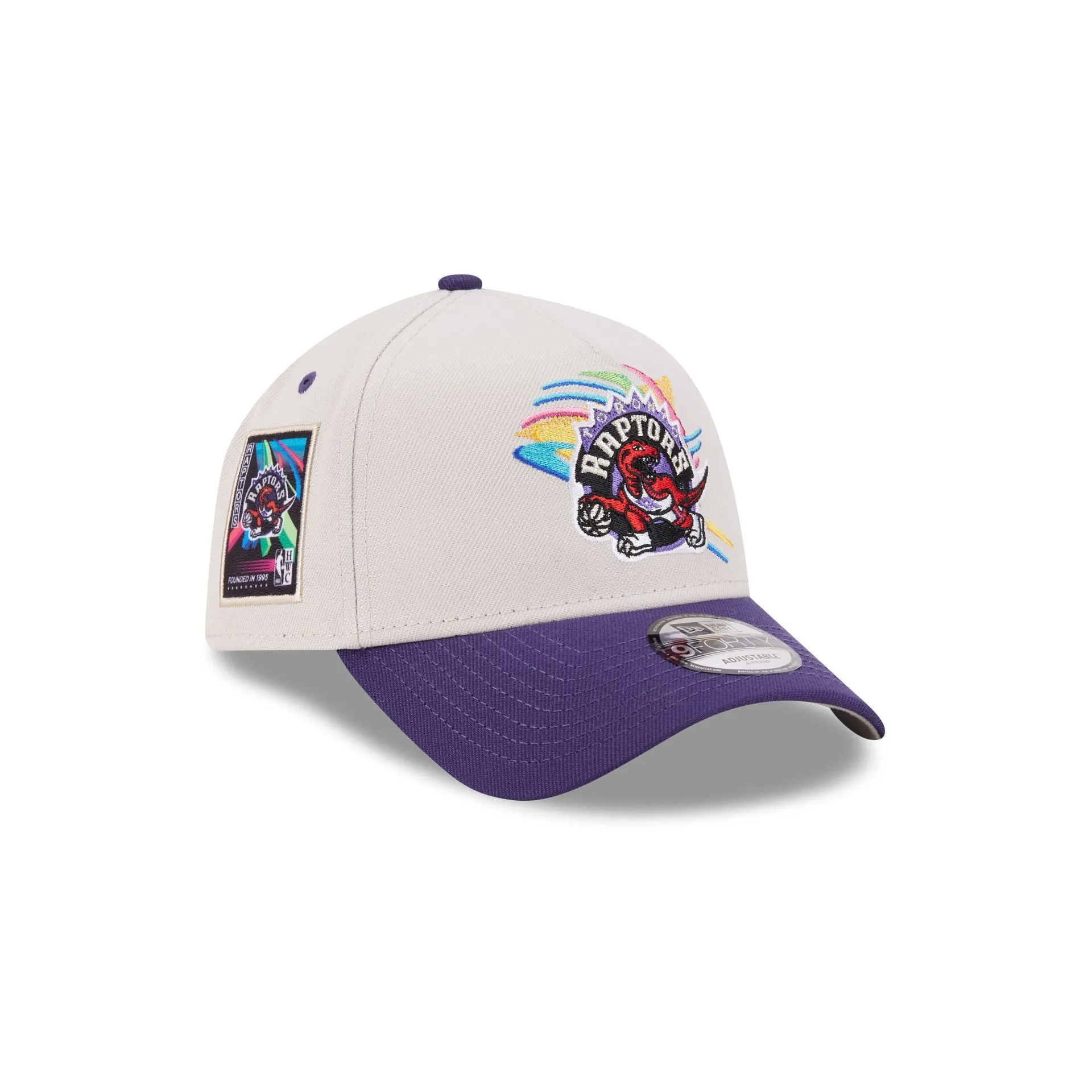 Toronto Raptors Hardwood Classics Retro Stone 9FORTY A-Frame Snapback Hat sold by New Era