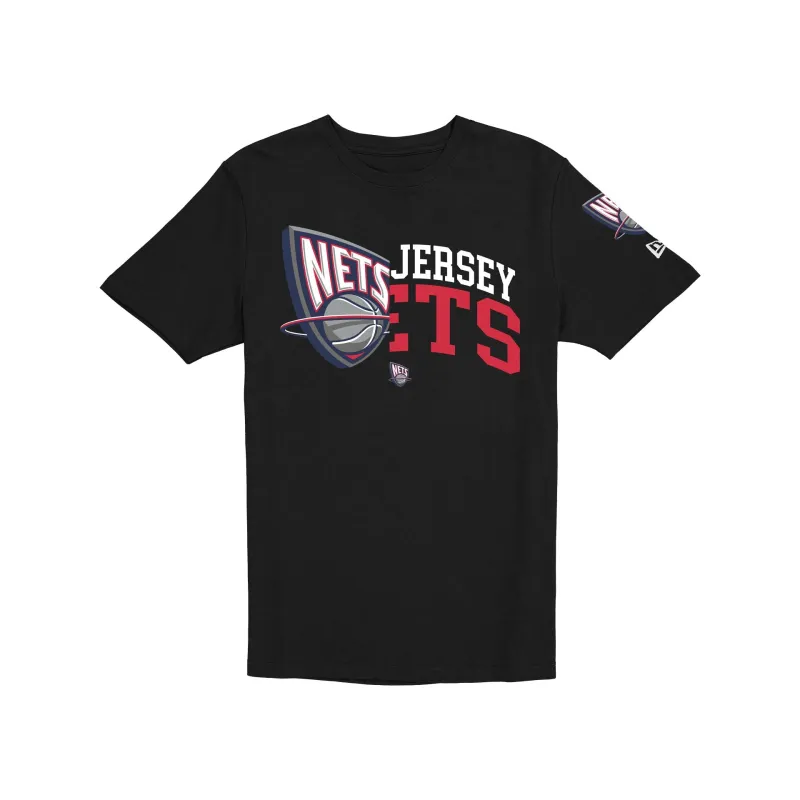 New Jersey Nets Hardwood Classics 2000s Multi Logos T-Shirt made by New Era