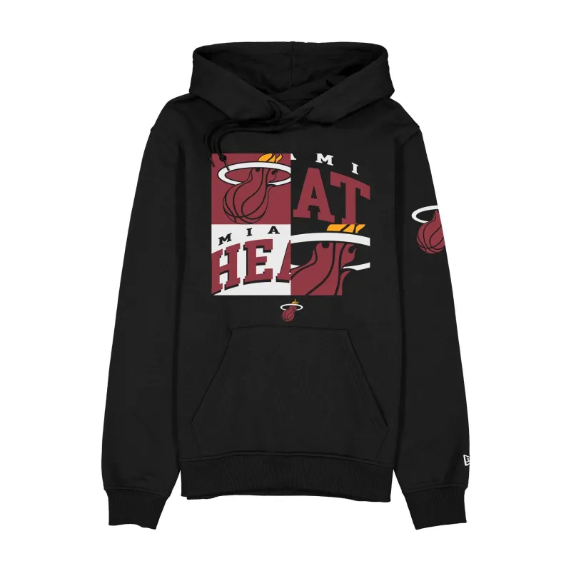 Miami Heat Hardwood Classics 2000s Multi Logos Hoodie made by New Era