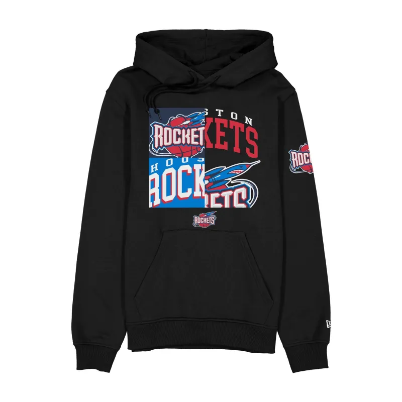 Houston Rockets Hardwood Classics 2000s Multi Logos Hoodie made by New Era
