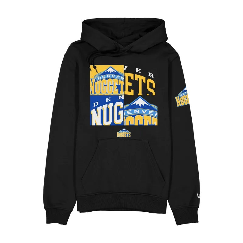 Denver Nuggets Hardwood Classics 2000s Multi Logos Hoodie made by New Era