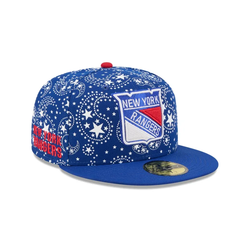 New York Rangers Star Studded 59FIFTY Fitted Hat made by New Era