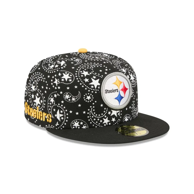 Pittsburgh Steelers Star Studded 59FIFTY Fitted Hat made by New Era