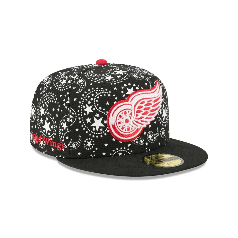 Detroit Red Wings Star Studded 59FIFTY Fitted Hat made by New Era