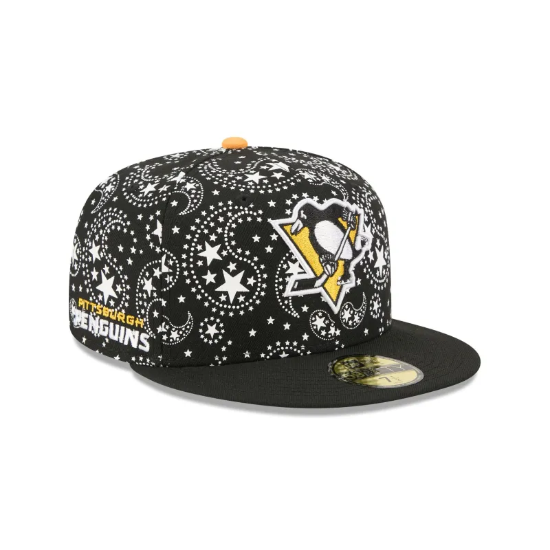 Pittsburgh Penguins Star Studded 59FIFTY Fitted Hat made by New Era