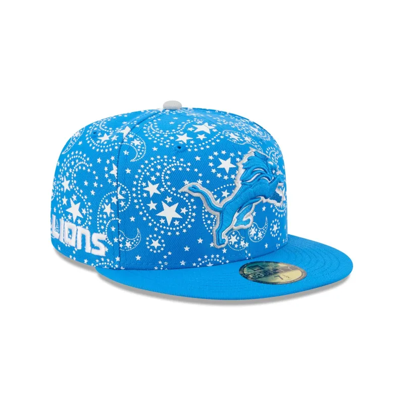 Detroit Lions Star Studded 59FIFTY Fitted Hat made by New Era