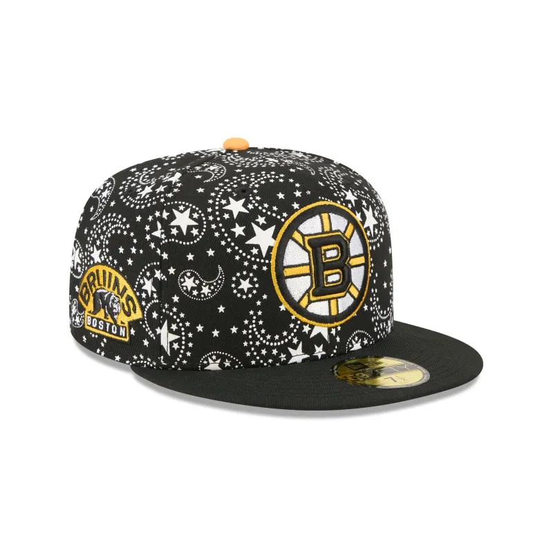 Boston Bruins Star Studded 59FIFTY Fitted Hat made by New Era