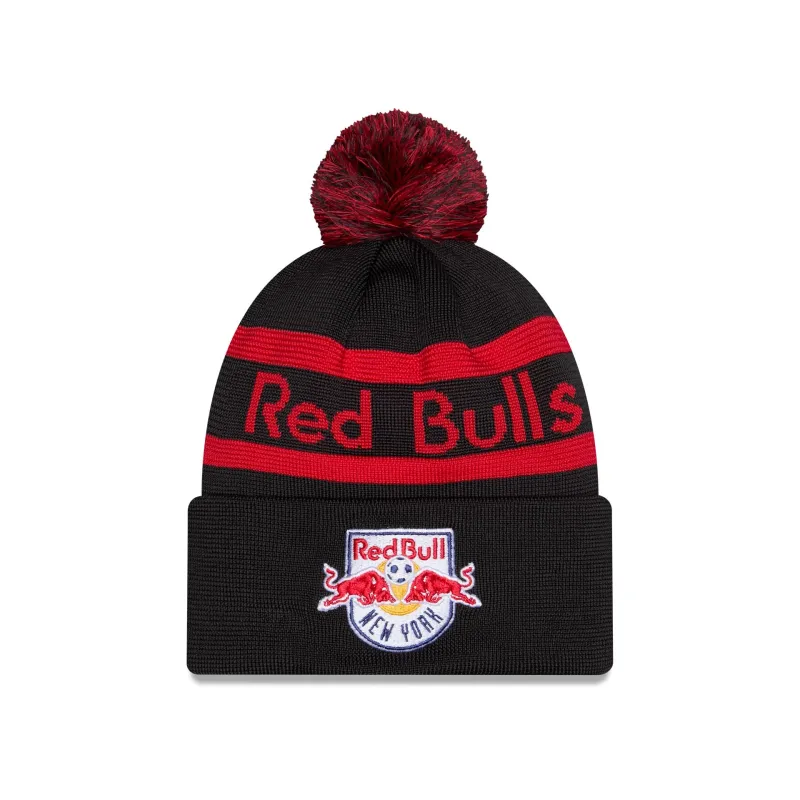 Red Bull New York 2026 Jersey Hook Pom Knit Hat made by New Era