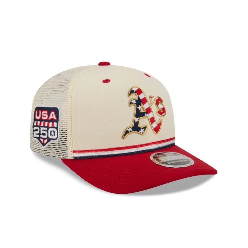 Athletics Independence Day 2026 9SEVENTY Trucker Hat made by New Era