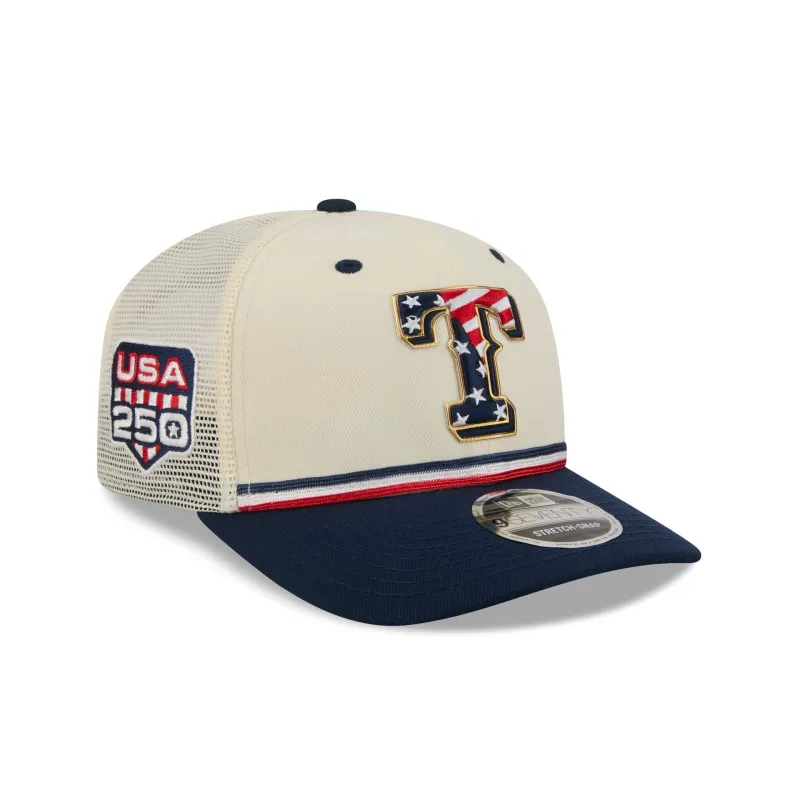 Texas Rangers Independence Day 2026 9SEVENTY Trucker Hat made by New Era