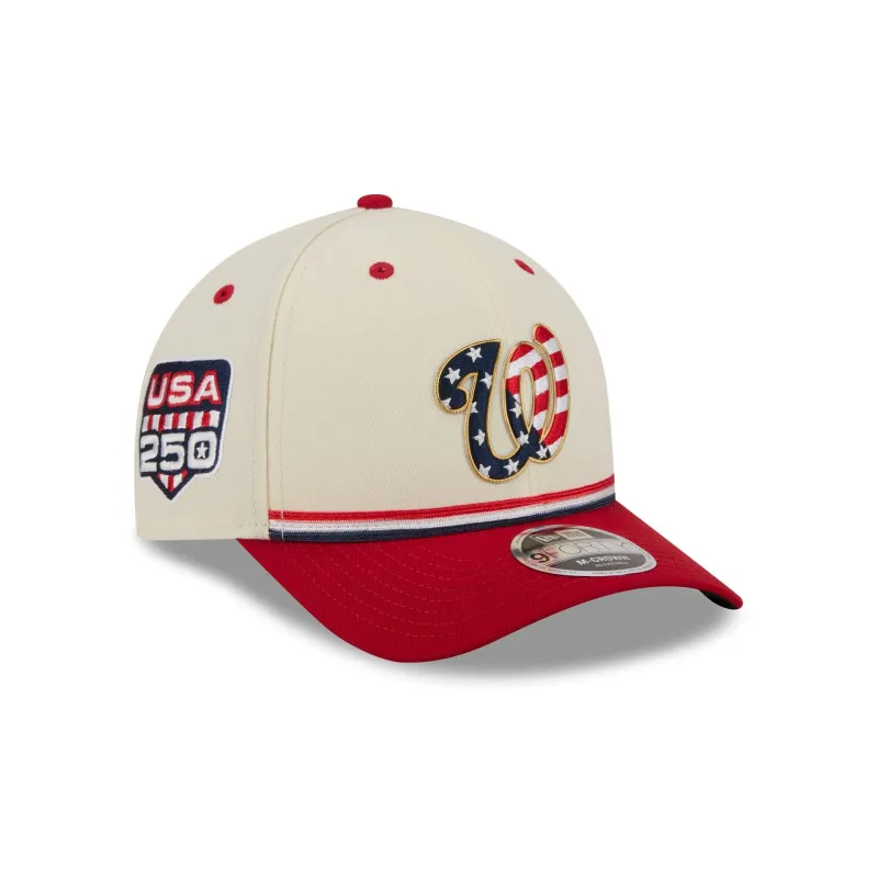 Washington Nationals Independence Day 2026 9FORTY M-Crown Snapback Hat made by New Era