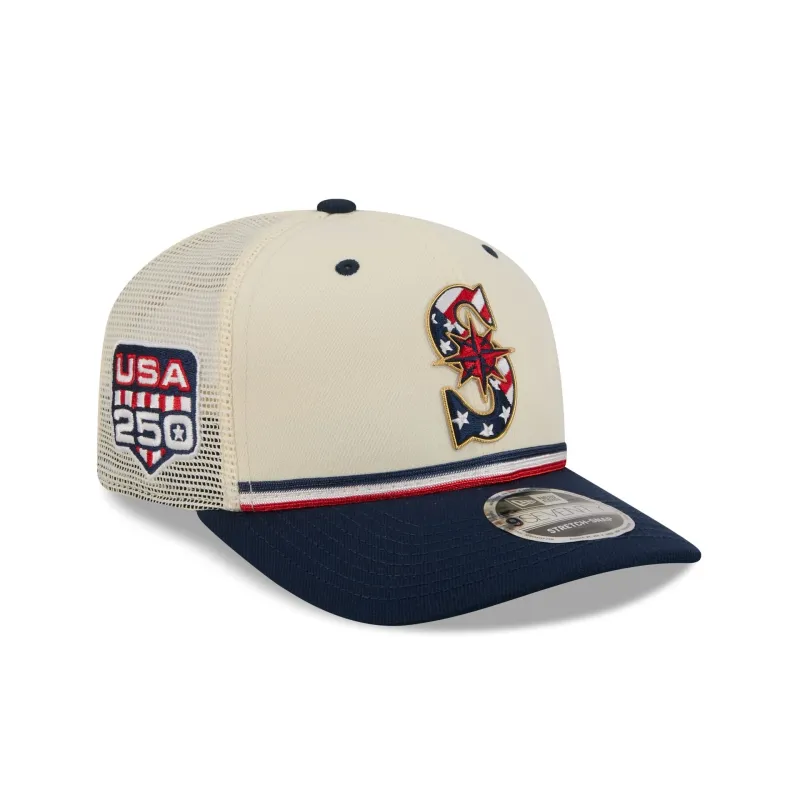 Seattle Mariners Independence Day 2026 9SEVENTY Trucker Hat made by New Era