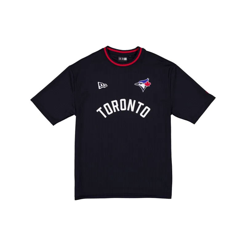 Toronto Blue Jays Premium Navy Ribbed T-Shirt made by New Era