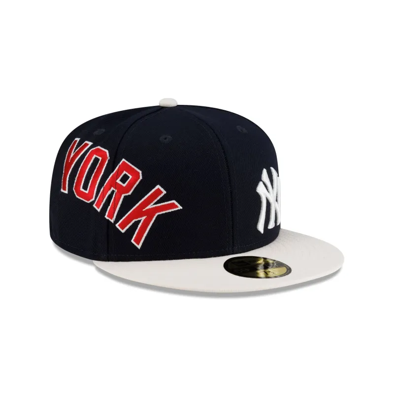 New York Yankees Premium Multi Logo 59FIFTY Fitted Hat made by New Era