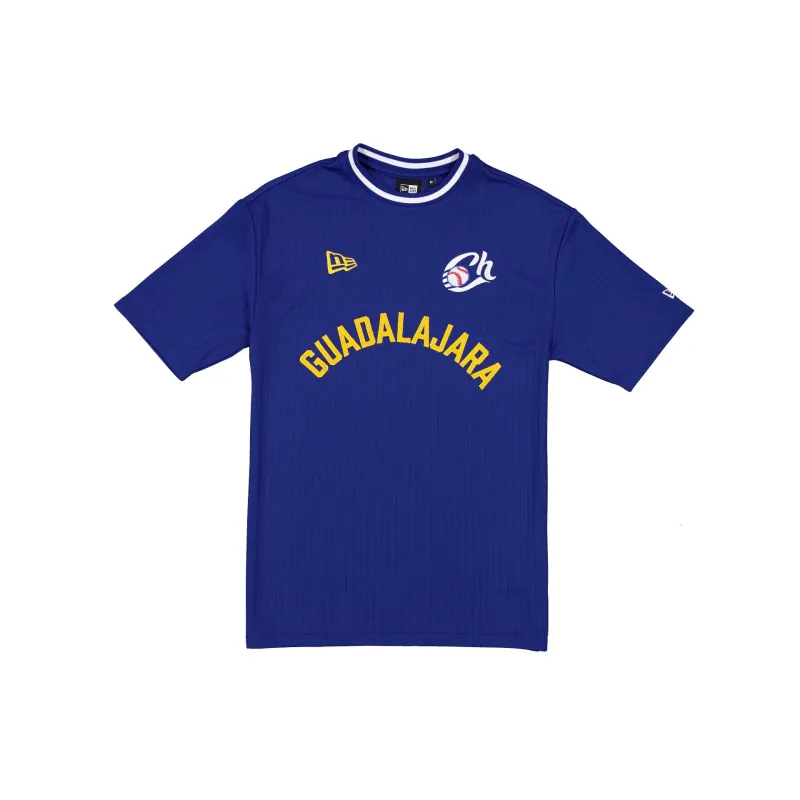 Charros de Jalisco Premium Majestic Blue Ribbed T-Shirt made by New Era