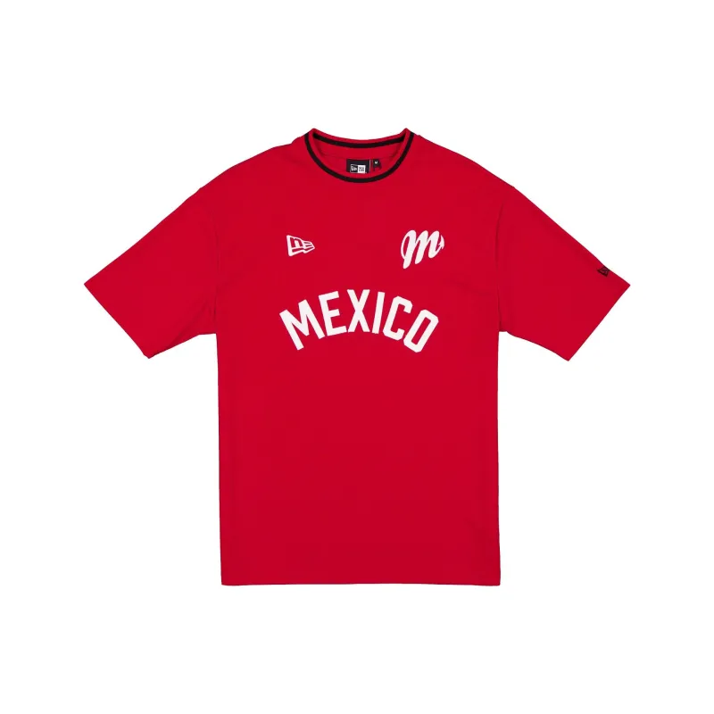 Diablos Rojos del México Premium Scarlet Ribbed T-Shirt made by New Era