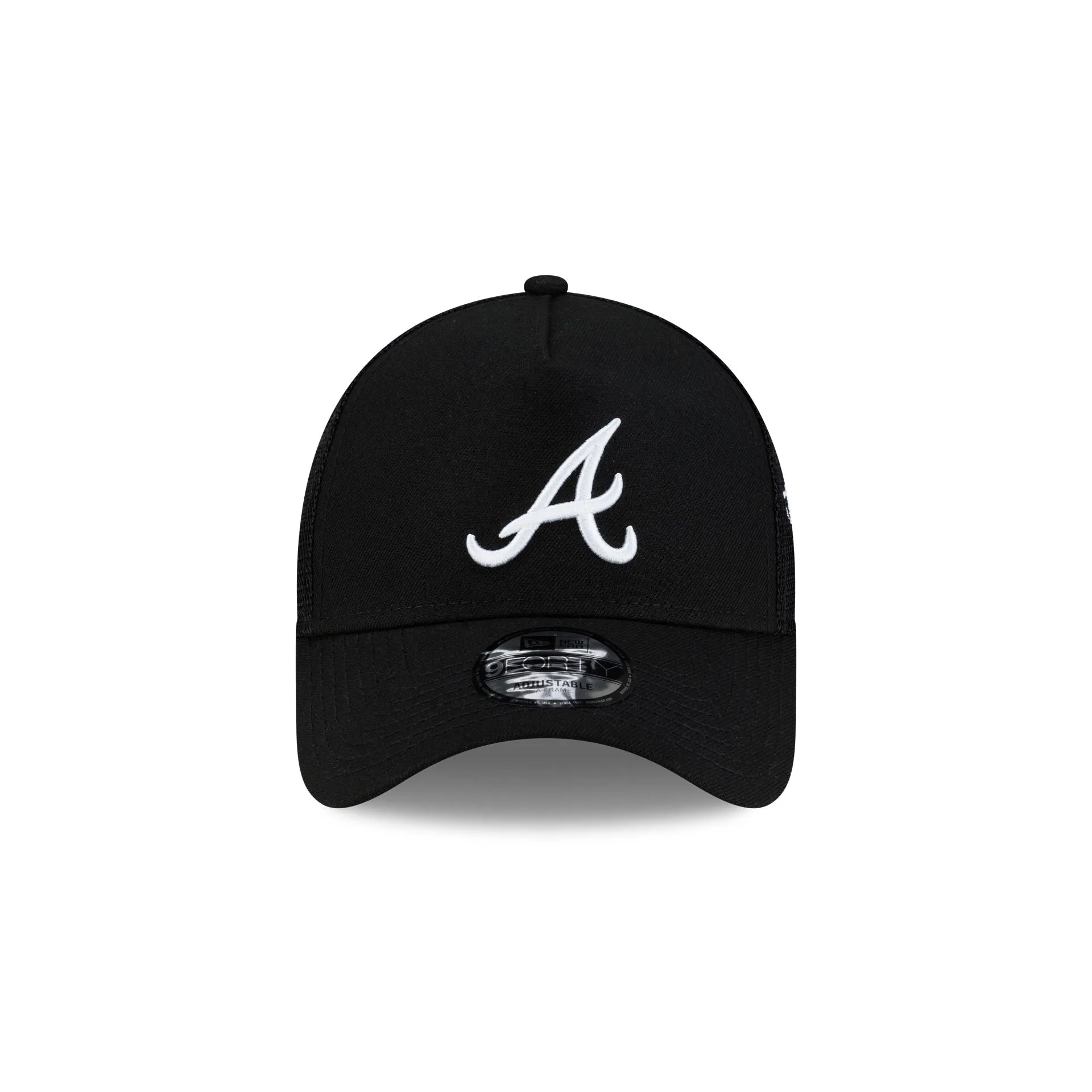 Atlanta Braves Side Script Black 9FORTY A-Frame Trucker Hat sold by New Era product image thumbnail 2