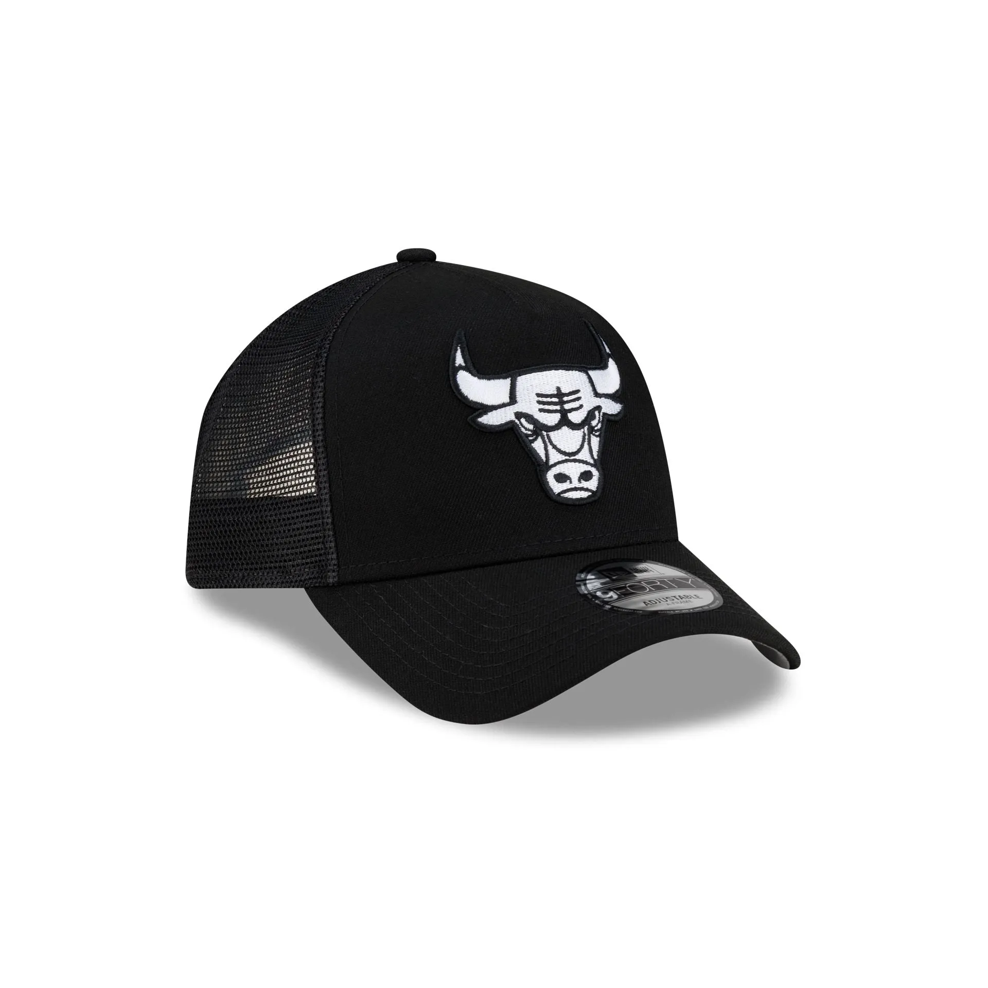 Chicago Bulls Side Script Black 9FORTY A-Frame Trucker Hat sold by New Era product image thumbnail 3